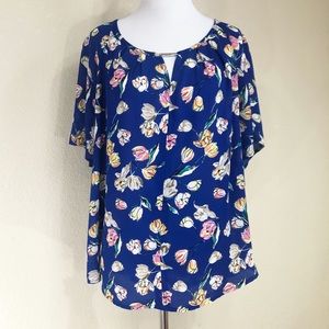 APT 9 Blue Floral Shirt (Size: PXL)
